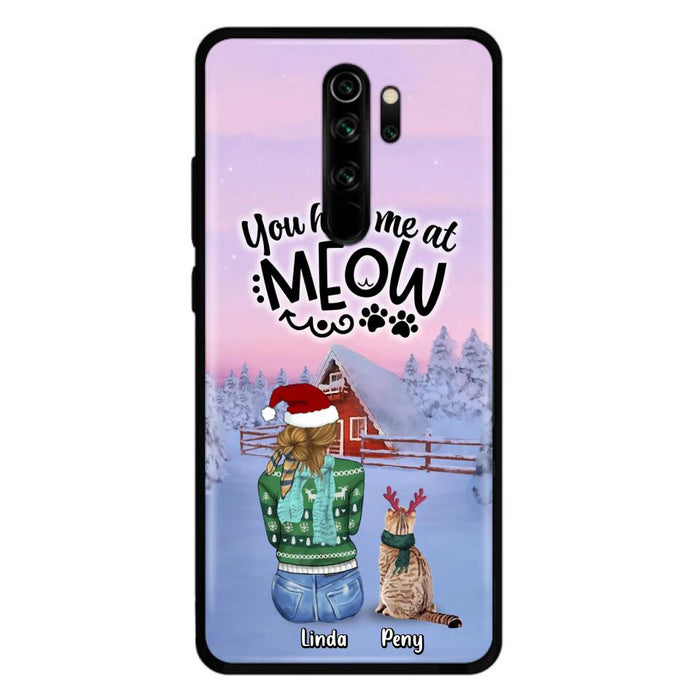 Personalized Christmas Cat Mom Phone Case - Up to 5 Cats - Christmas Gift Idea For Cat Lover - You Had Me At Meow - Case For Xiaomi, Oppo And Huawei