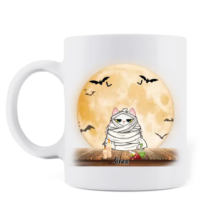 Personalized Halloween Coffee Mug - Gift Idea For Halloween/Cat Owner with up to 5 Cats - Good Morning I See The Assassins Have Failed Again