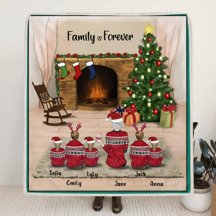 Personalized Single Mom/Dad Christmas Quilt/Fleece Blanket