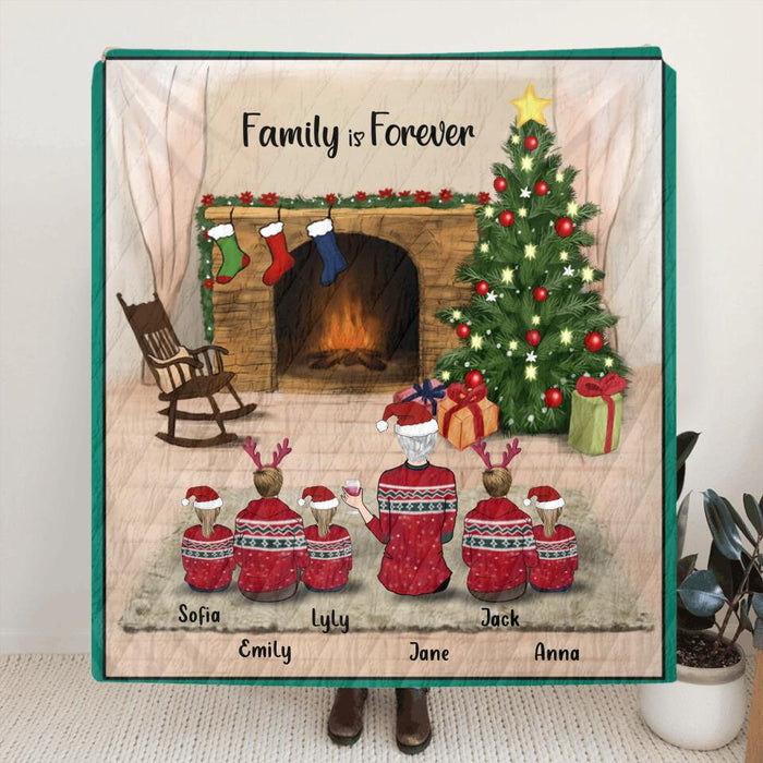 Personalized Single Mom/Dad Christmas Quilt/Fleece Blanket