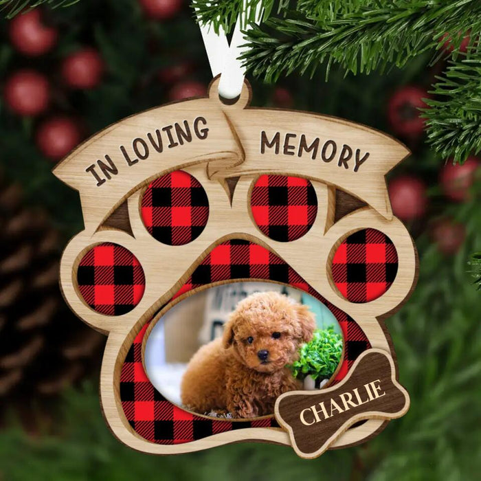 Personalized In Loving Memory Pet Ornament - Upload Image - Memorial Gift Idea For Pet Owners