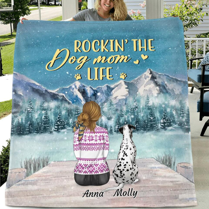 Personalized Dog Mom Dad Quilt/Fleece Blanket - Gift Idea For Dog Lovers - Rockin' The Dog Mom Life