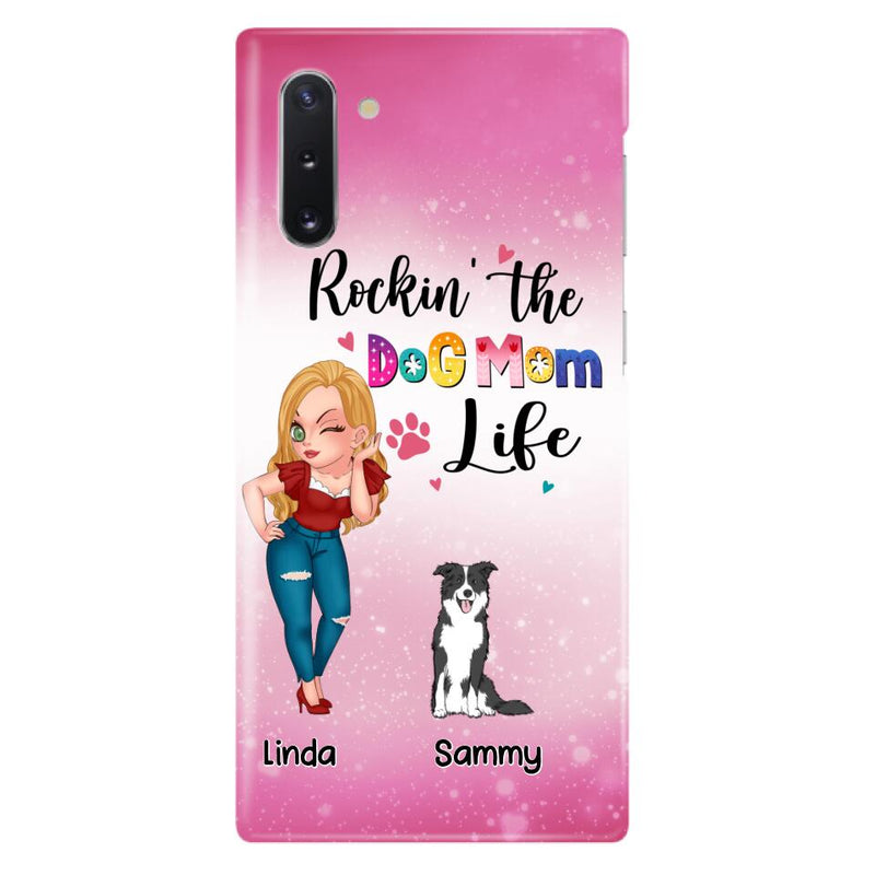 Personalized Dog Mom Phone Case - Up to 6 Dogs - Gift Idea For Dog Lover - Rockin' The The Dog Mom Life - Case for iPhone/Samsung