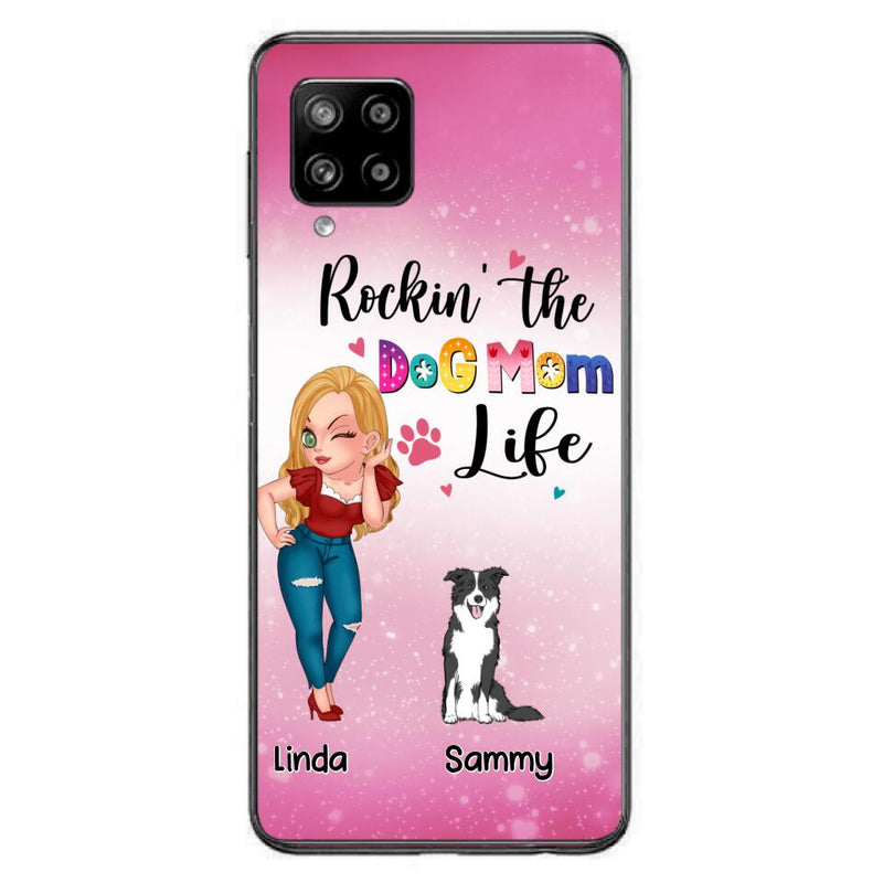Personalized Dog Mom Phone Case - Up to 6 Dogs - Gift Idea For Dog Lover - Rockin' The The Dog Mom Life - Case for iPhone/Samsung