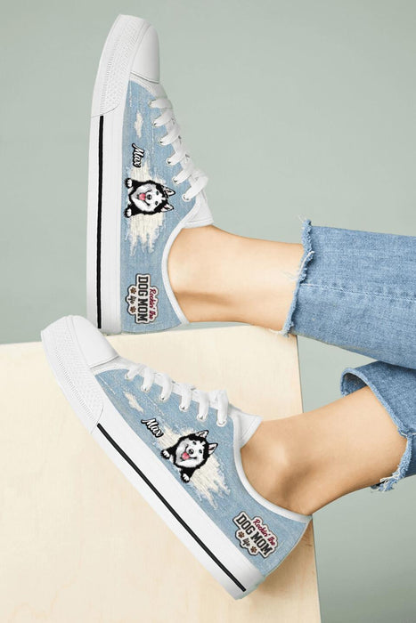 Personalized Dog Mom Sneakers - Up to 3 Dogs - Gift Idea For Dog Lovers  - Rockin' The Dog Mom Life