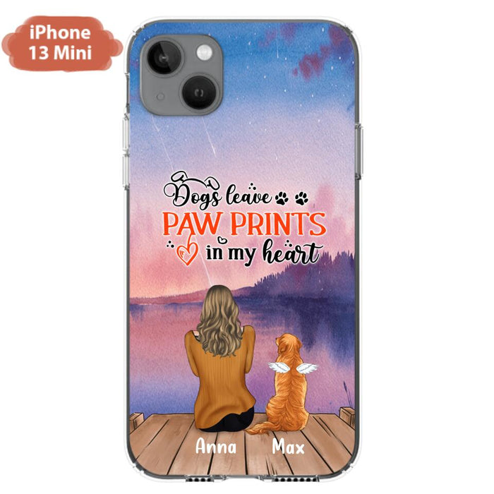 Personalized Dog Phone Case - Up to 4 Dogs - Gift Idea For Dog Lover - My Angel Has Paws - Case For iPhone And Samsung