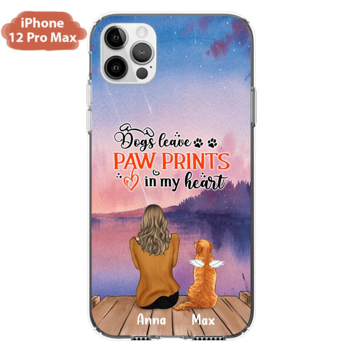 Personalized Dog Phone Case - Up to 4 Dogs - Gift Idea For Dog Lover - My Angel Has Paws - Case For iPhone And Samsung