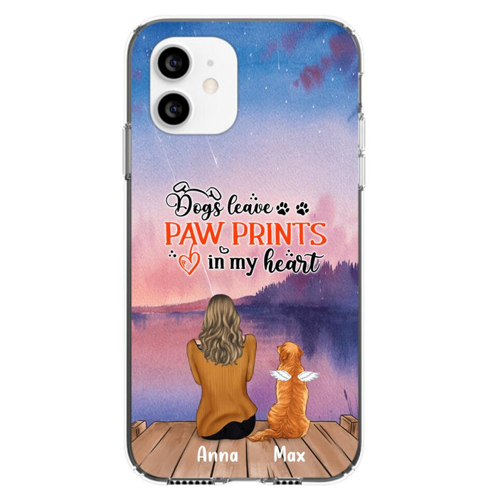Personalized Dog Phone Case - Up to 4 Dogs - Gift Idea For Dog Lover - My Angel Has Paws - Case For iPhone And Samsung