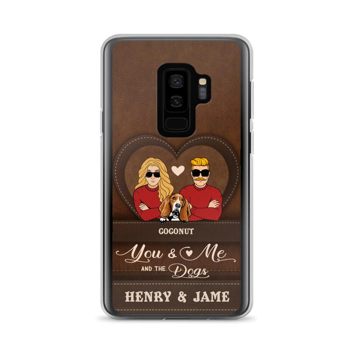Personalized You & Me And The Dogs Phone Case - Up to 5 Dogs - Valentine's Day Gift Idea For Couple/ Dog Lover - Case For iPhone And Samsung