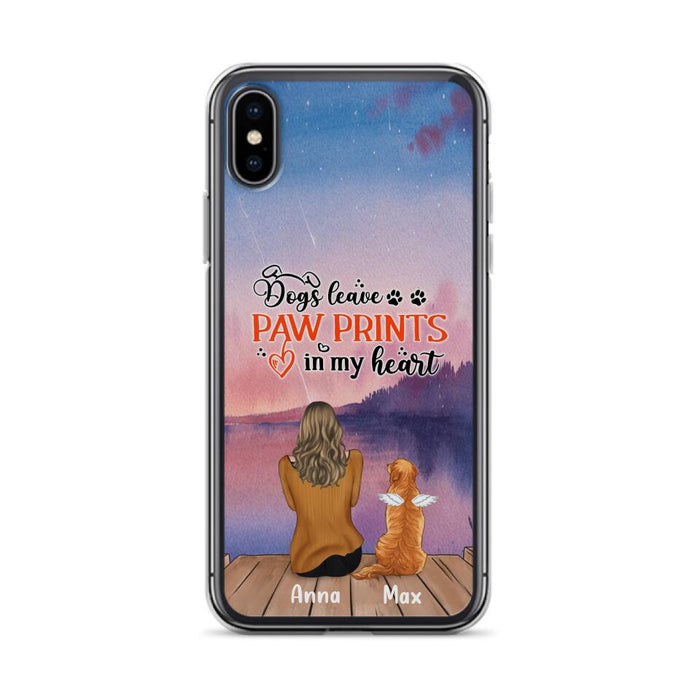 Personalized Dog Phone Case - Up to 4 Dogs - Gift Idea For Dog Lover - My Angel Has Paws - Case For iPhone And Samsung