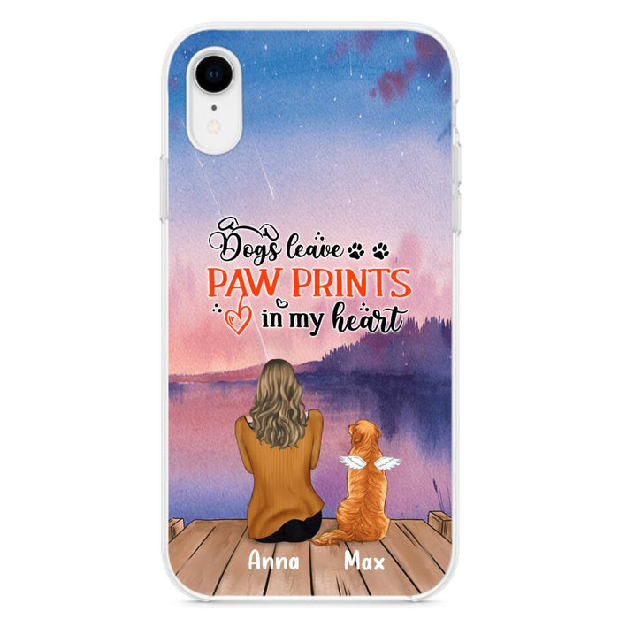Personalized Dog Phone Case - Up to 4 Dogs - Gift Idea For Dog Lover - My Angel Has Paws - Case For iPhone And Samsung