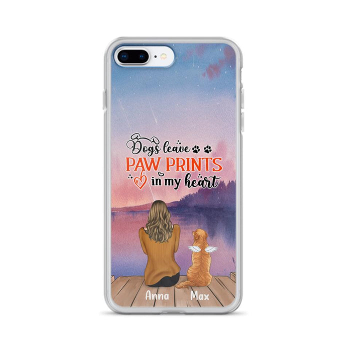 Personalized Dog Phone Case - Up to 4 Dogs - Gift Idea For Dog Lover - My Angel Has Paws - Case For iPhone And Samsung