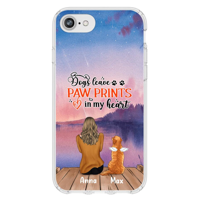 Personalized Dog Phone Case - Up to 4 Dogs - Gift Idea For Dog Lover - My Angel Has Paws - Case For iPhone And Samsung