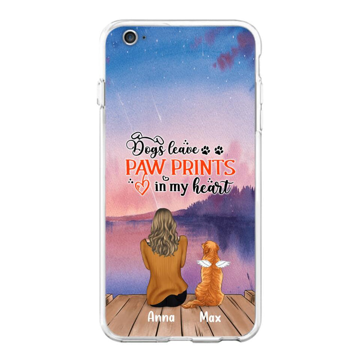 Personalized Dog Phone Case - Up to 4 Dogs - Gift Idea For Dog Lover - My Angel Has Paws - Case For iPhone And Samsung