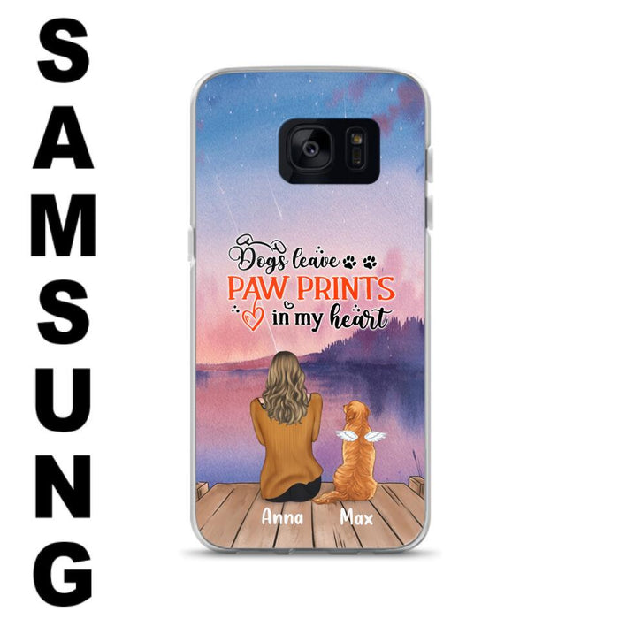 Personalized Dog Phone Case - Up to 4 Dogs - Gift Idea For Dog Lover - My Angel Has Paws - Case For iPhone And Samsung