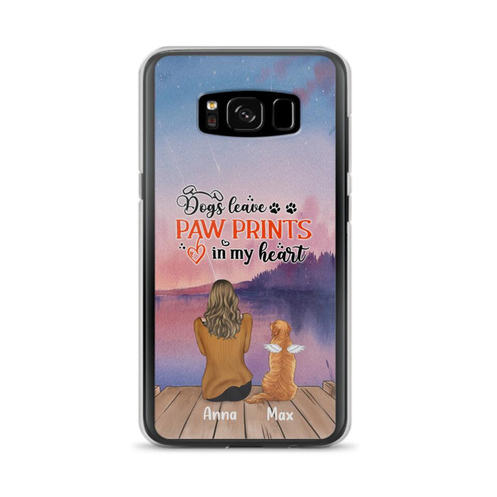 Personalized Dog Phone Case - Up to 4 Dogs - Gift Idea For Dog Lover - My Angel Has Paws - Case For iPhone And Samsung