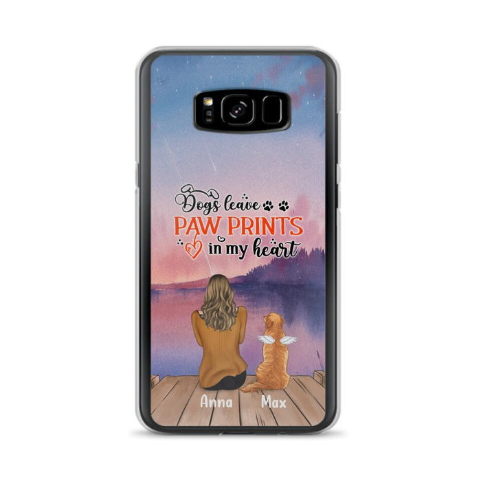 Personalized Dog Phone Case - Up to 4 Dogs - Gift Idea For Dog Lover - My Angel Has Paws - Case For iPhone And Samsung