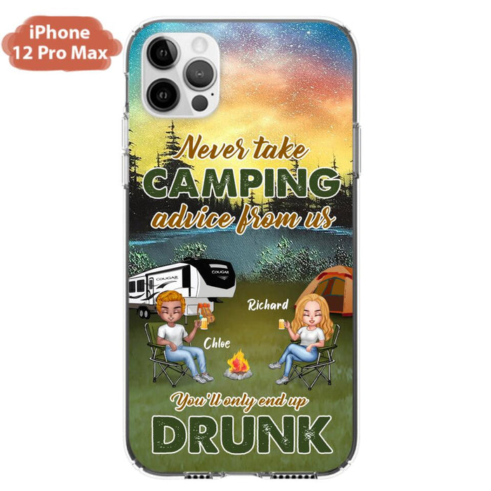 Personalized Camping Friend Phone Case - Up to 7 People - Gift Idea For Camping Friends - We're Like A Really Small Gang - Case For iPhone And Samsung