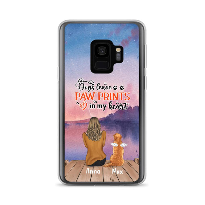 Personalized Dog Phone Case - Up to 4 Dogs - Gift Idea For Dog Lover - My Angel Has Paws - Case For iPhone And Samsung