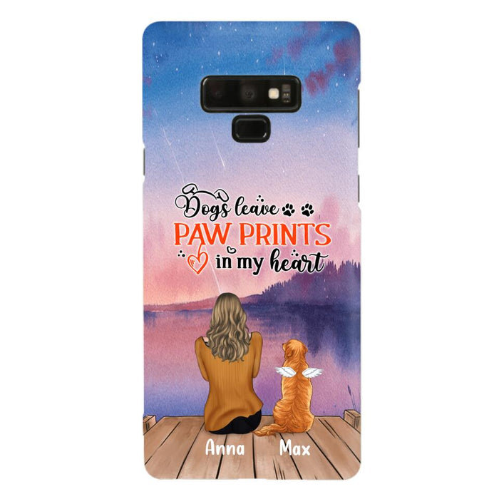 Personalized Dog Phone Case - Up to 4 Dogs - Gift Idea For Dog Lover - My Angel Has Paws - Case For iPhone And Samsung