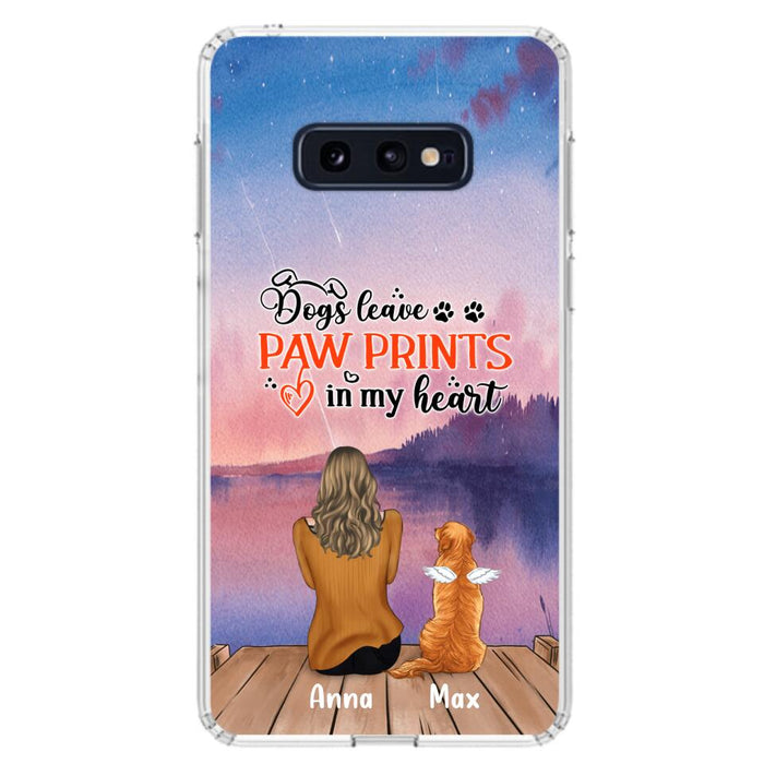 Personalized Dog Phone Case - Up to 4 Dogs - Gift Idea For Dog Lover - My Angel Has Paws - Case For iPhone And Samsung