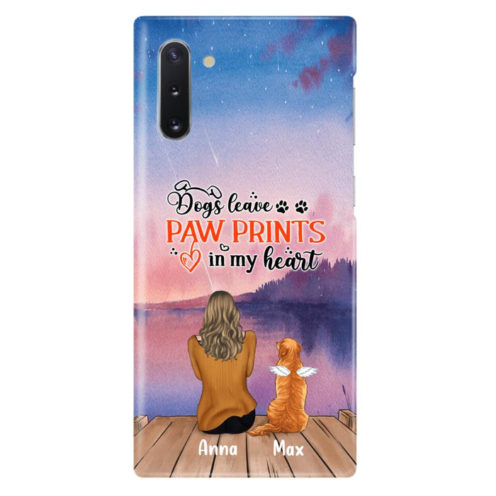 Personalized Dog Phone Case - Up to 4 Dogs - Gift Idea For Dog Lover - My Angel Has Paws - Case For iPhone And Samsung