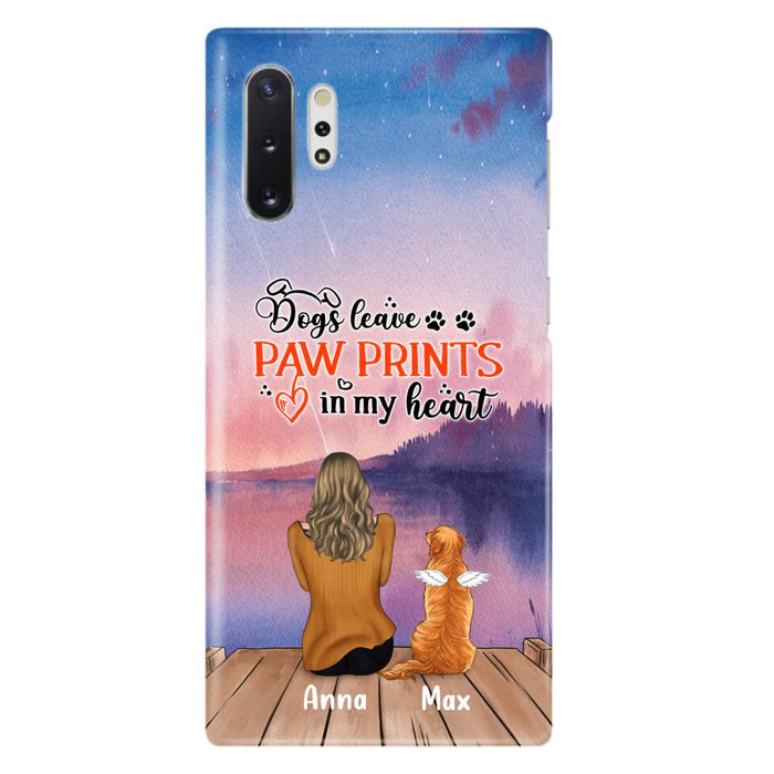 Personalized Dog Phone Case - Up to 4 Dogs - Gift Idea For Dog Lover - My Angel Has Paws - Case For iPhone And Samsung