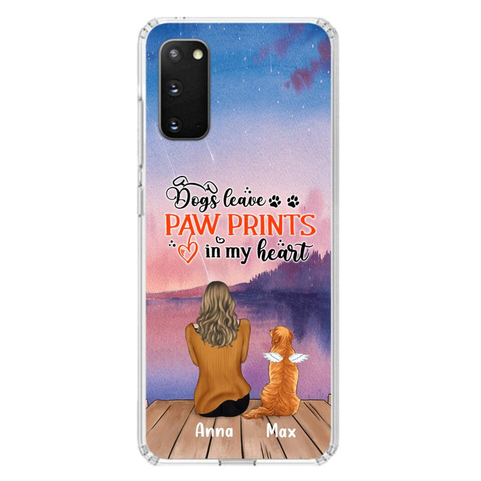 Personalized Dog Phone Case - Up to 4 Dogs - Gift Idea For Dog Lover - My Angel Has Paws - Case For iPhone And Samsung