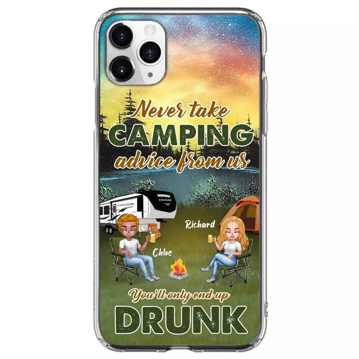 Personalized Camping Friend Phone Case - Up to 7 People - Gift Idea For Camping Friends - We're Like A Really Small Gang - Case For iPhone And Samsung