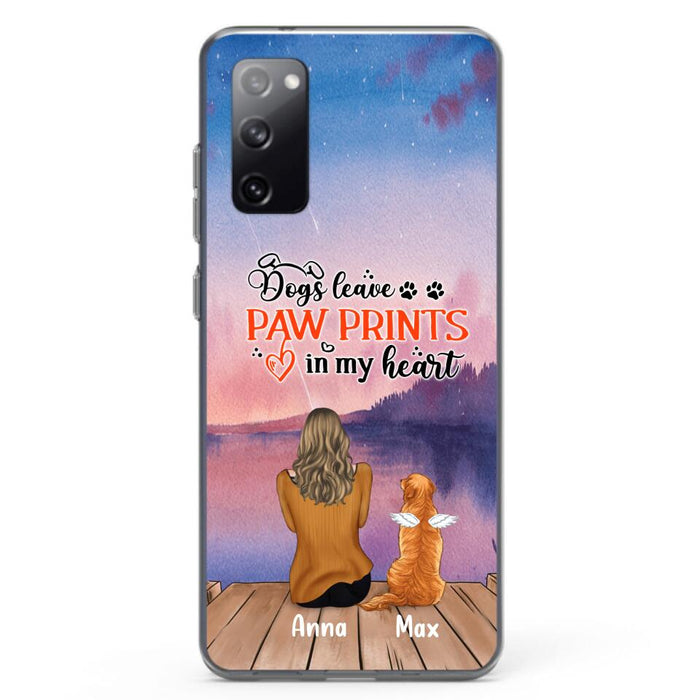Personalized Dog Phone Case - Up to 4 Dogs - Gift Idea For Dog Lover - My Angel Has Paws - Case For iPhone And Samsung