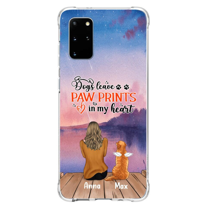 Personalized Dog Phone Case - Up to 4 Dogs - Gift Idea For Dog Lover - My Angel Has Paws - Case For iPhone And Samsung