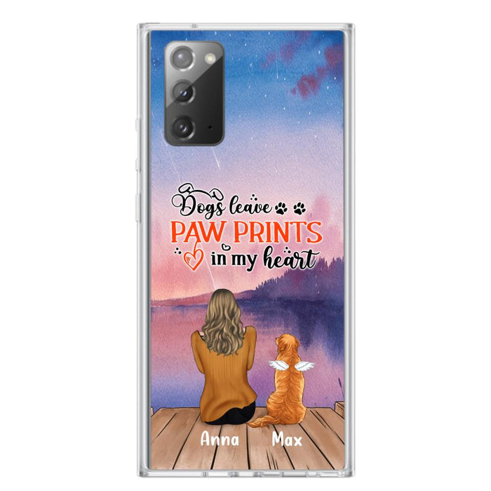 Personalized Dog Phone Case - Up to 4 Dogs - Gift Idea For Dog Lover - My Angel Has Paws - Case For iPhone And Samsung