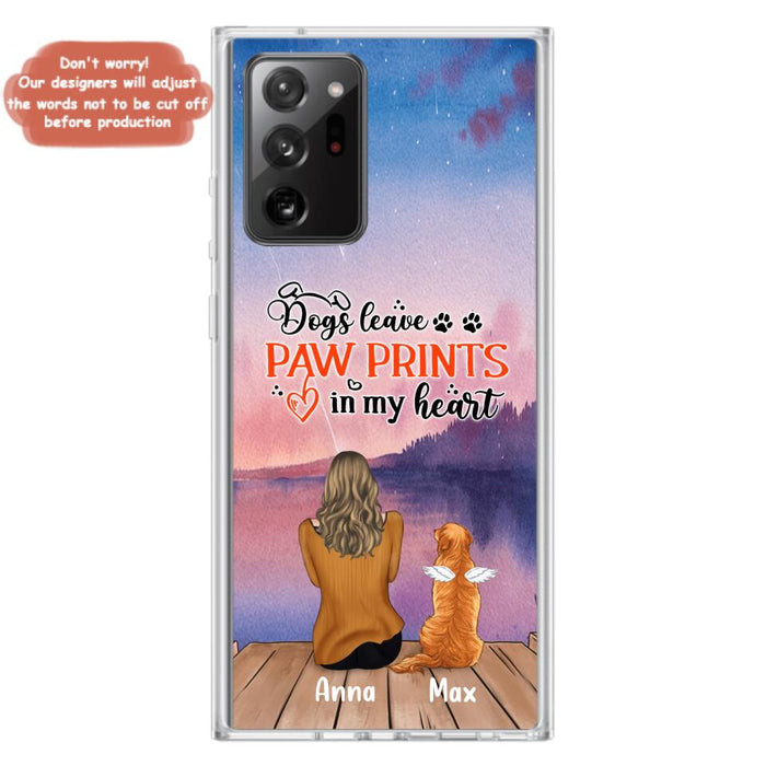 Personalized Dog Phone Case - Up to 4 Dogs - Gift Idea For Dog Lover - My Angel Has Paws - Case For iPhone And Samsung