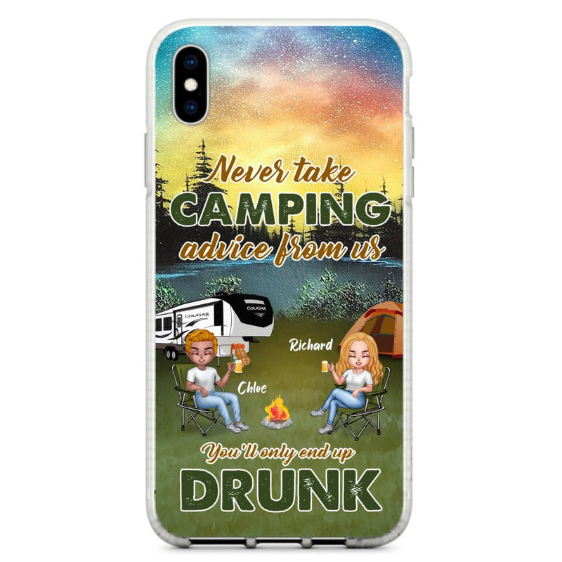 Personalized Camping Friend Phone Case - Up to 7 People - Gift Idea For Camping Friends - We're Like A Really Small Gang - Case For iPhone And Samsung