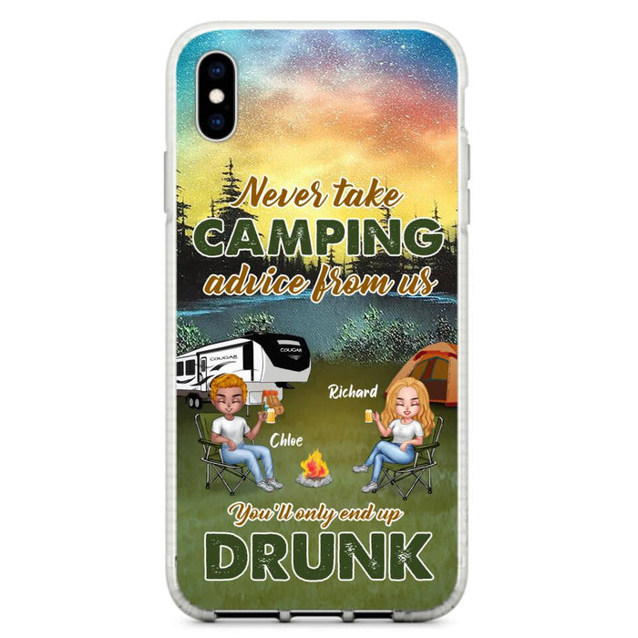 Personalized Camping Friend Phone Case - Up to 7 People - Gift Idea For Camping Friends - We're Like A Really Small Gang - Case For iPhone And Samsung