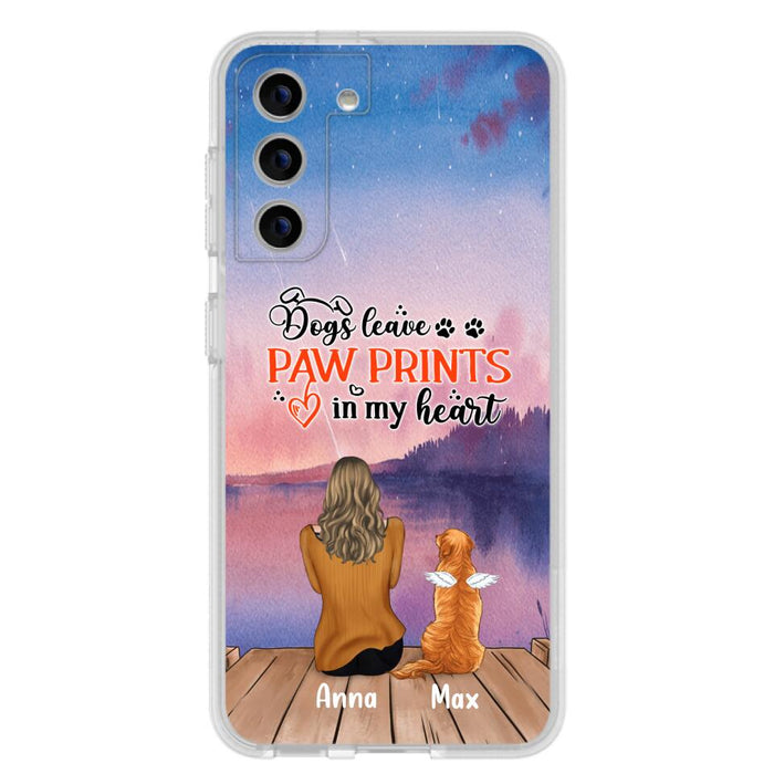 Personalized Dog Phone Case - Up to 4 Dogs - Gift Idea For Dog Lover - My Angel Has Paws - Case For iPhone And Samsung