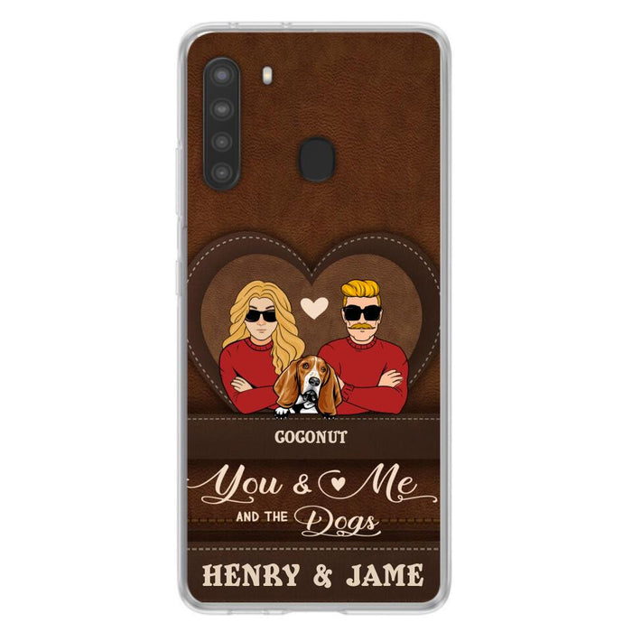 Personalized You & Me And The Dogs Phone Case - Up to 5 Dogs - Valentine's Day Gift Idea For Couple/ Dog Lover - Case For iPhone And Samsung