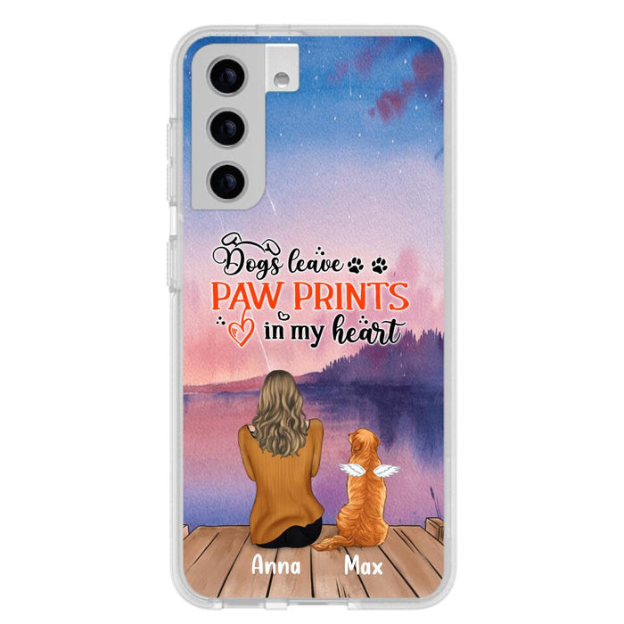 Personalized Dog Phone Case - Up to 4 Dogs - Gift Idea For Dog Lover - My Angel Has Paws - Case For iPhone And Samsung