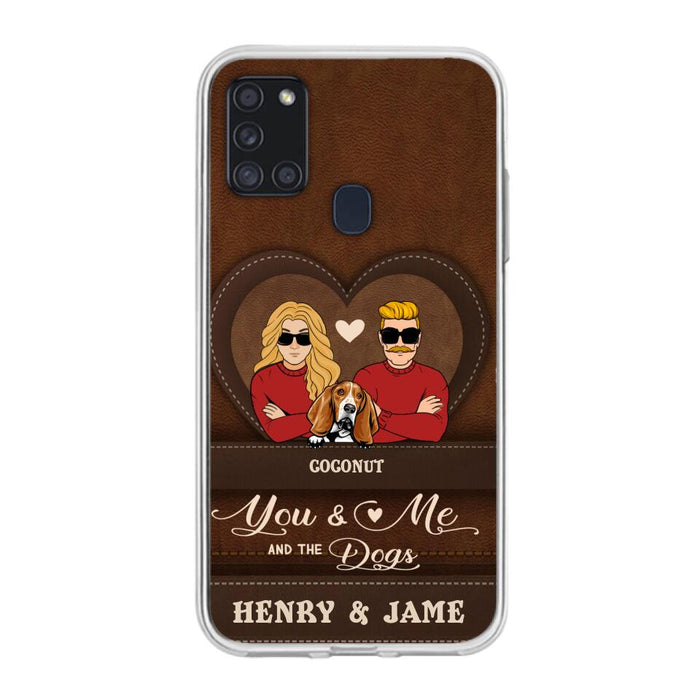 Personalized You & Me And The Dogs Phone Case - Up to 5 Dogs - Valentine's Day Gift Idea For Couple/ Dog Lover - Case For iPhone And Samsung