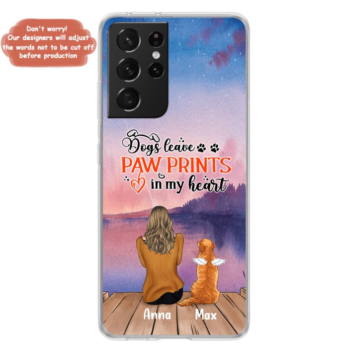 Personalized Dog Phone Case - Up to 4 Dogs - Gift Idea For Dog Lover - My Angel Has Paws - Case For iPhone And Samsung