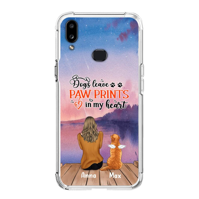 Personalized Dog Phone Case - Up to 4 Dogs - Gift Idea For Dog Lover - My Angel Has Paws - Case For iPhone And Samsung