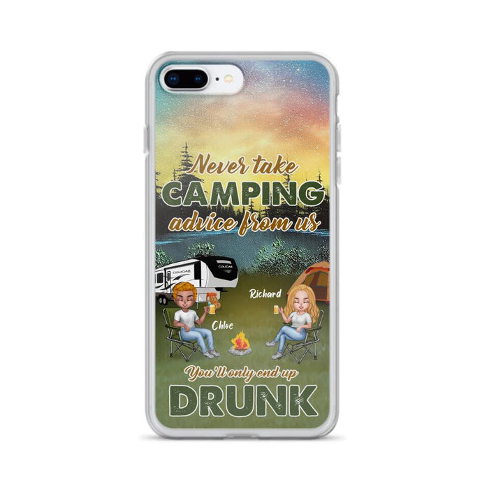 Personalized Camping Friend Phone Case - Up to 7 People - Gift Idea For Camping Friends - We're Like A Really Small Gang - Case For iPhone And Samsung