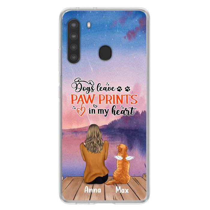 Personalized Dog Phone Case - Up to 4 Dogs - Gift Idea For Dog Lover - My Angel Has Paws - Case For iPhone And Samsung