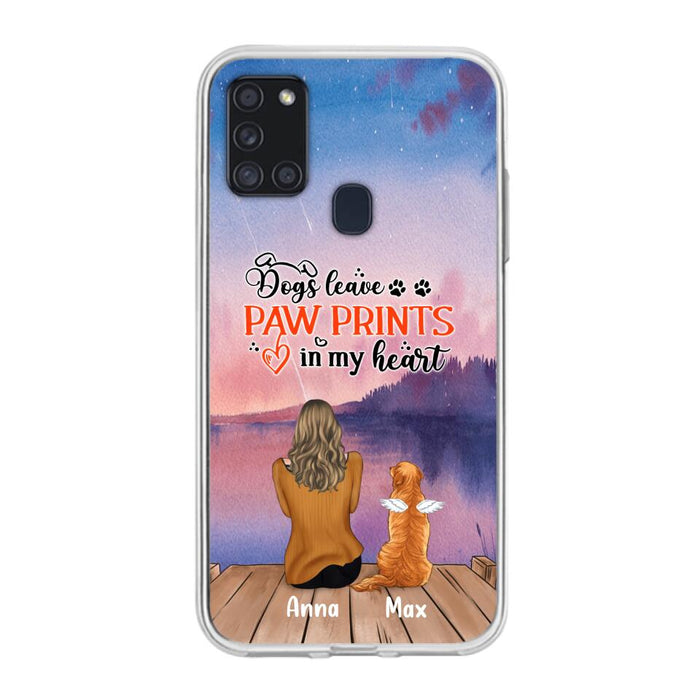 Personalized Dog Phone Case - Up to 4 Dogs - Gift Idea For Dog Lover - My Angel Has Paws - Case For iPhone And Samsung