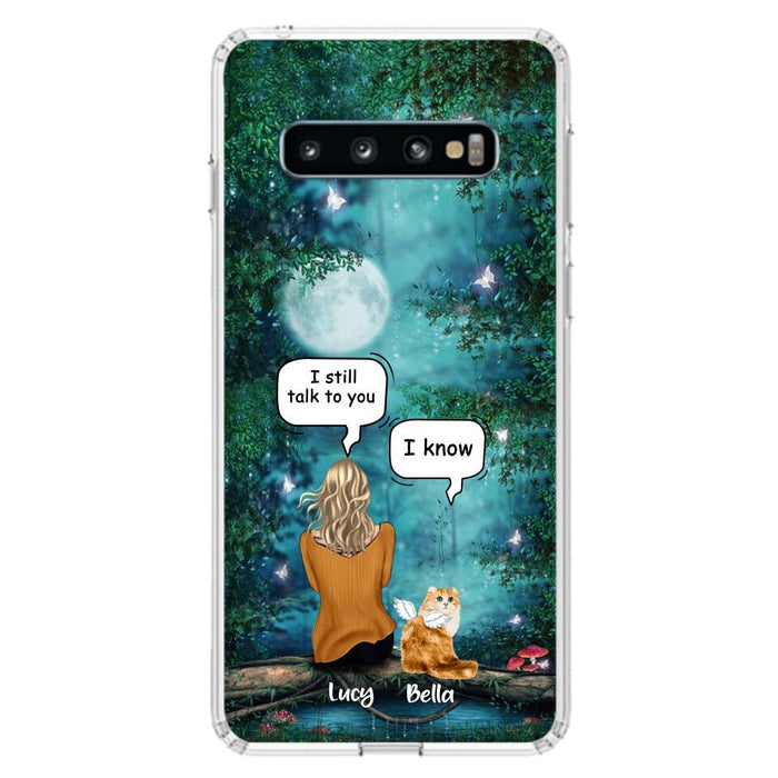 Personalized Cat Memorial Phone Case - Up to 5 Cats - Best Gift For Cat Lover - I still talk to you - Case For iPhone And Samsung