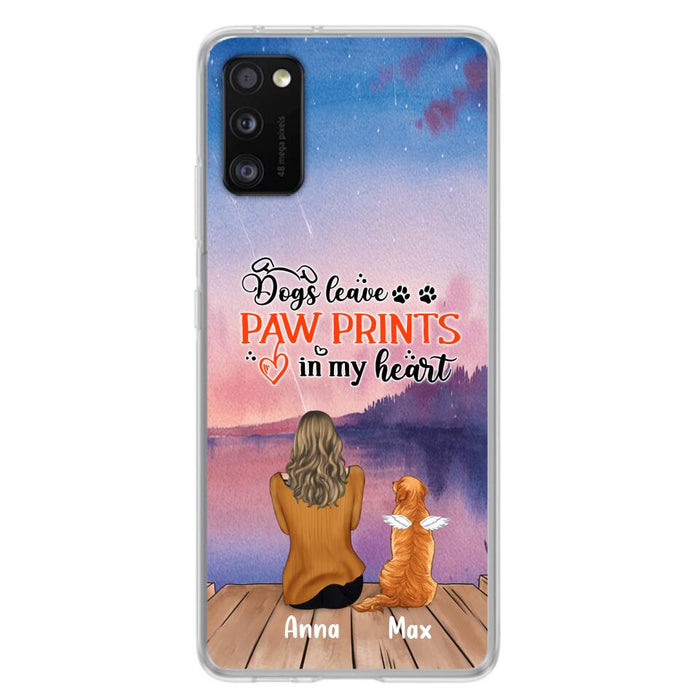 Personalized Dog Phone Case - Up to 4 Dogs - Gift Idea For Dog Lover - My Angel Has Paws - Case For iPhone And Samsung
