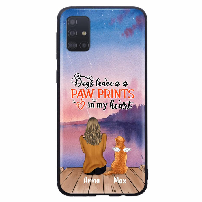 Personalized Dog Phone Case - Up to 4 Dogs - Gift Idea For Dog Lover - My Angel Has Paws - Case For iPhone And Samsung