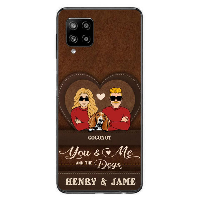 Personalized You & Me And The Dogs Phone Case - Up to 5 Dogs - Valentine's Day Gift Idea For Couple/ Dog Lover - Case For iPhone And Samsung
