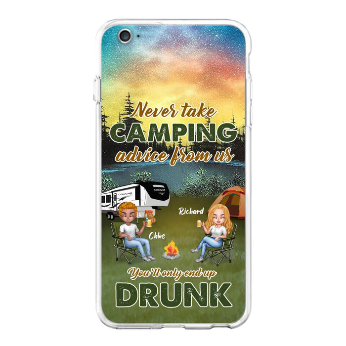 Personalized Camping Friend Phone Case - Up to 7 People - Gift Idea For Camping Friends - We're Like A Really Small Gang - Case For iPhone And Samsung