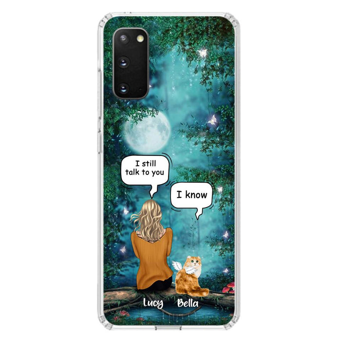 Personalized Cat Memorial Phone Case - Up to 5 Cats - Best Gift For Cat Lover - I still talk to you - Case For iPhone And Samsung